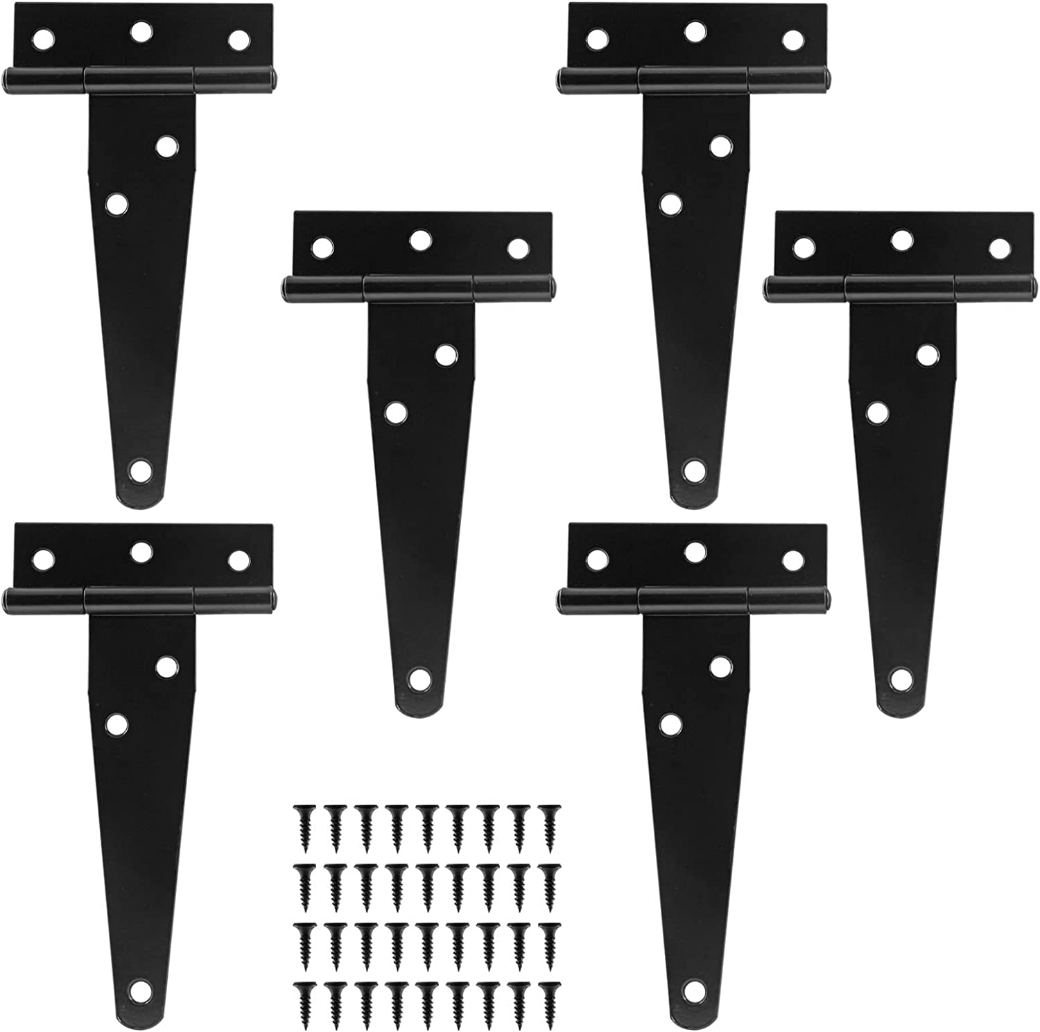 Black T Hinges for Barn Doors, Sheds, and Wooden Fences
